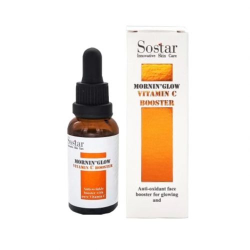 Sostar Mornin' Glow Vitamin C Booster Serum Αντιοξειδωτικός Ορός Προσώπου για Άμεση Λάμψη & Ομοιόμορφη Όψη, 30ml